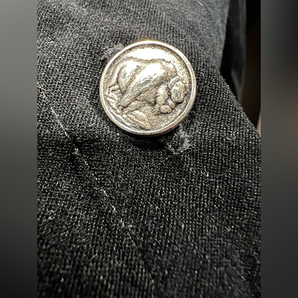 Roughrider Black Velvet Button Front Jacket Small Western Style - Picture 2 of 5